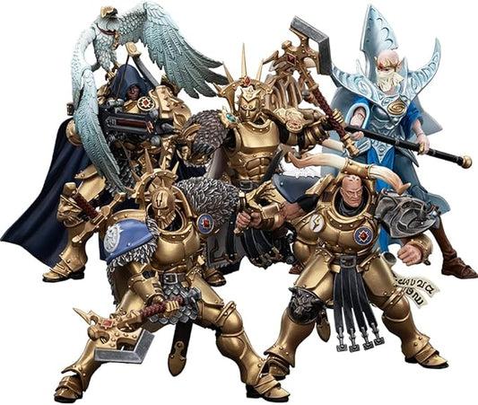 JOYTOY Warhammer 1/18 Action Figure Age of Sigmar Stormcast Eternals The Blacktalons 5Pack Mecha Joy Toy Collection Model