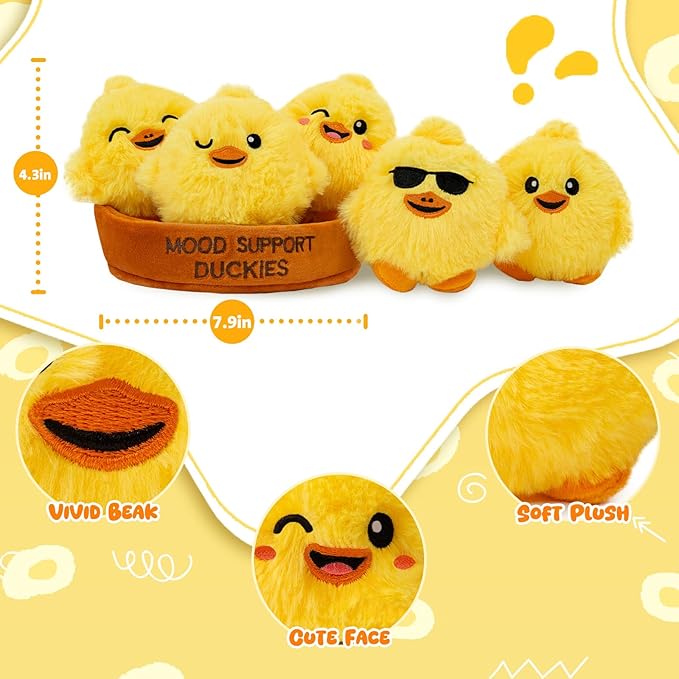 Stuffed Animal Cute Duck Plush Toys | Squishy Duckies Stuffed Animals Toys for Stress Relief | Cute Desk Decor Comfort Present for Kids, Teens, Adults | Birthday