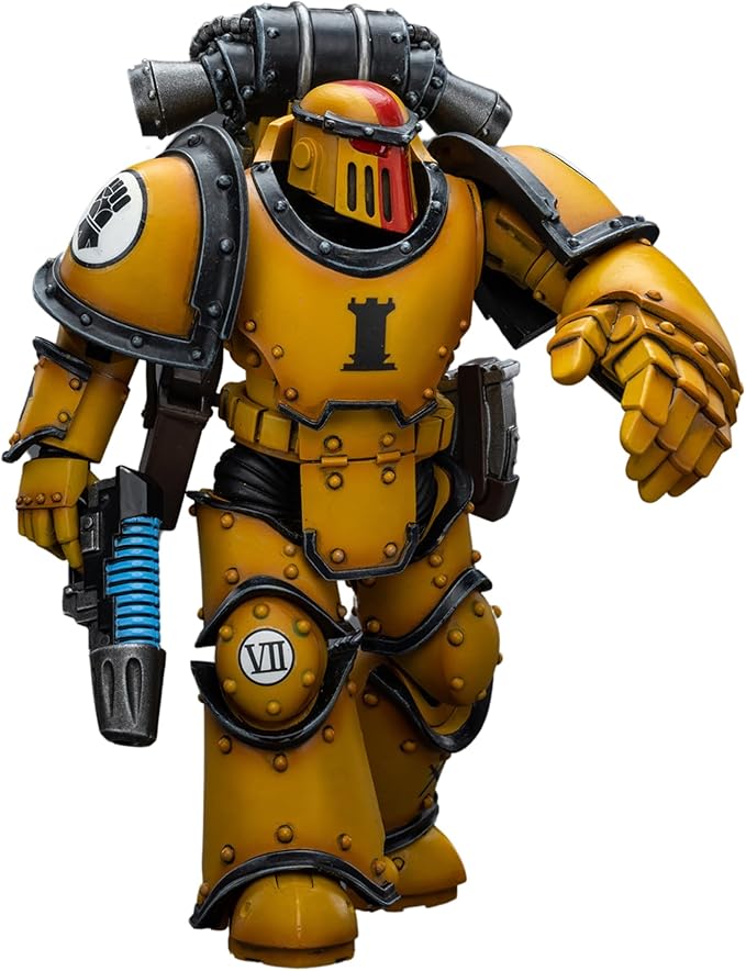 JOYTOY Warhammer 40,000 1/18 Action Figure Imperial Fists Legion MkIII Tactical Squad Sergeant with Power Fist Collection Model Christmas Birthday Gifts