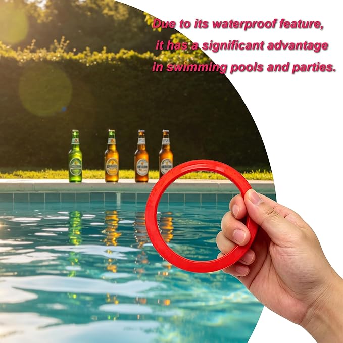 OUTOSS-Plastic Toss Ring Replacement Parts for Ring&Hoop Toss Game-Soft TPR Material,12-Packs with Two Colors-Durable&Family-Friendly for Indoor/Outdoor Fun
