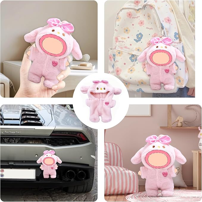 2025 New Doll Clothes Set, Clothes Set Outfit for Dolls, Adorable Doll Clothing, Keychain Accessories for Dolls, (NO Doll)(Pink)