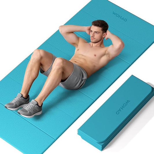 7-Fold Yoga Mat 74"x31" - 0.31 Inch Thick Folding Exercise Mat, Extra Wide Non-Slip POE Mat for Travel, Storage, Yoga, Pilates, Meditation & Home Gym, Lightweight & Portable