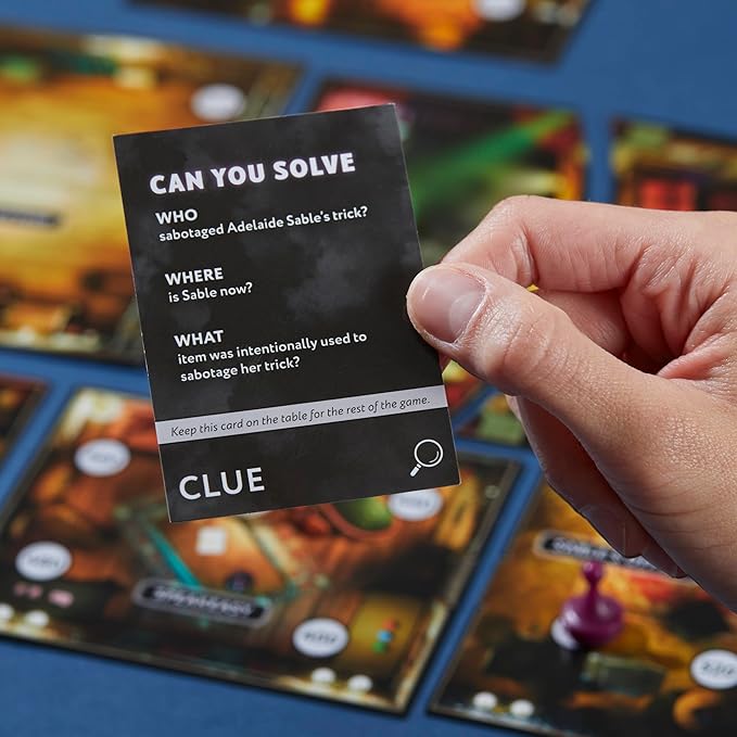 Clue Escape: The Illusionist’s Club Board Game | Escape Room Family Game | 1-Time Solve Mystery | Ages 10+ | 1-6 Players | Difficulty 4 | 90-120 Mins. (Amazon Exclusive)