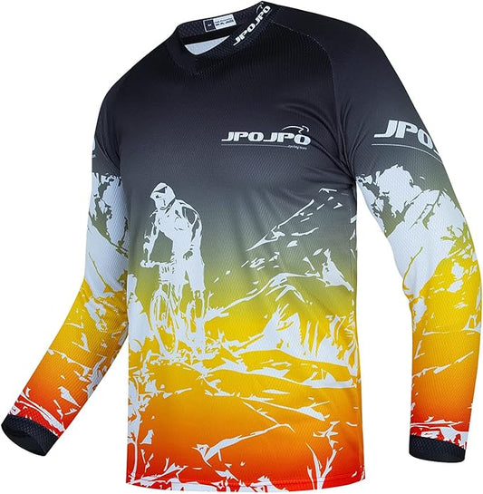 Kids Cyling Jersey,Youth Dirt Bike Jersey Boys Bicycle Shirt Girls Motorcycle Motocross Long Sleeve Off-Road Downhill Tops