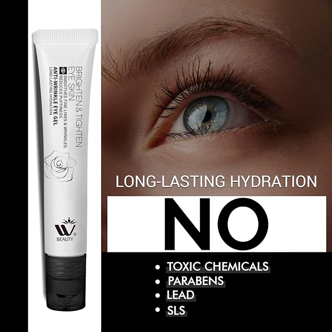 WBM Eye Cream with Metal Roller | Anti-Aging Eye Treatment for Dark Circles, Puffiness & Wrinkles | Hyaluronic Acid, Retinol & Niacinamide | Hydrating & Cooling Under Eye Cream | 20ml
