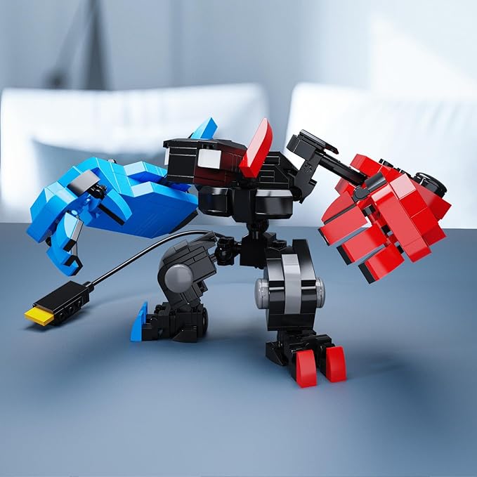 Building Block Set, Classic Game Controller Mech Robot Building Kit, Birthday Party Decorations Supplies, Gifts for Kids Adults (418 Pieces)