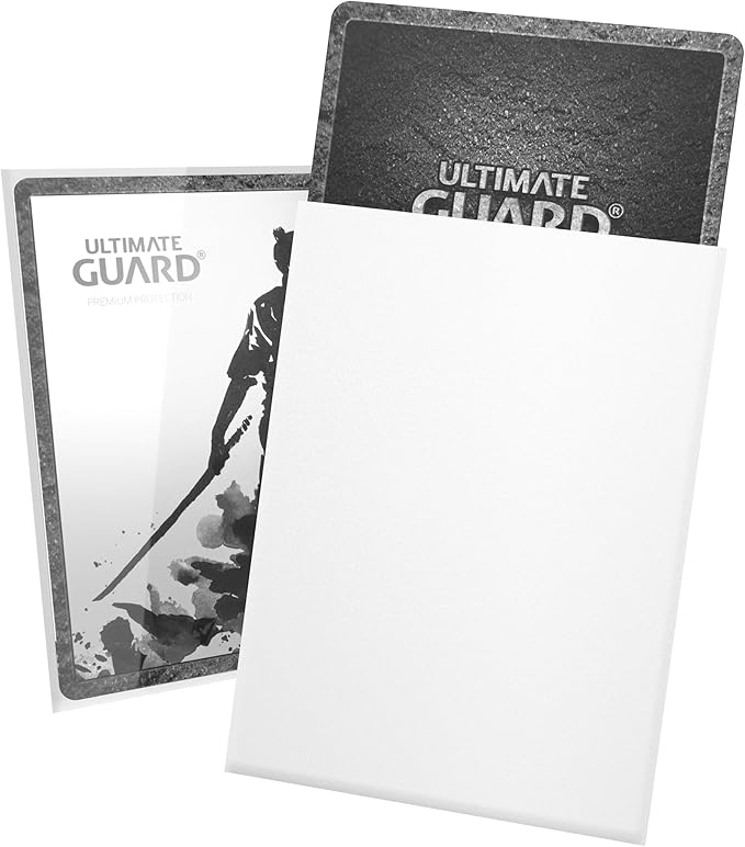 Ultimate Guard Katana Card Sleeves: 100 Standard Size TCG Sleeves, 66 x 91mm, White Back, Tournament Quality, No PVC & Acid-Free, High Clarity