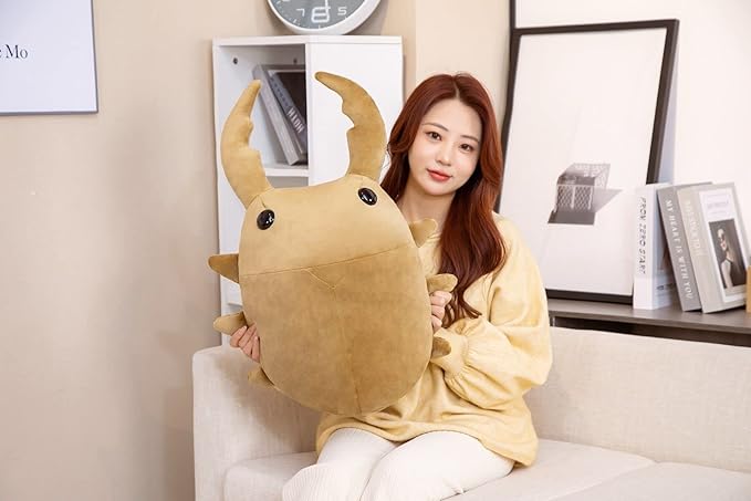 Beetle Plush Toy Plush Pillow Doll Insect Beetle Plush Toy Pillow Stuffed Toy Plush Pillow Children Children Girls Boys Baby (50CM, Maroon)