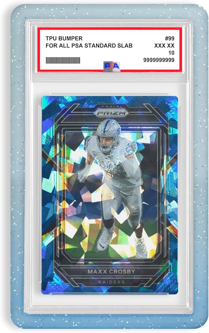 NAKIS Slab Guard for PSA Graded Cards, 1 Pack TPU Slab Protector Graded Bumper Guard for PSA Graded Card Only, Gradient Color Glitter Limited Edition, COLOR8