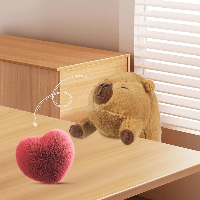 7.8" Capybara Plush – Posture Improvement Desk Buddy – Soft & Supportive Sitting Companion – Cute Stuffed Animal for Office, Study & Gift