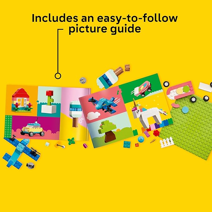 LEGO Classic Vibrant Creative Brick Box Building Blocks - Sensory & Learning Toys for Boys & Girls, Ages 4+ Years - Pretend Play Preschool Toys - Gift for Kids - 11038