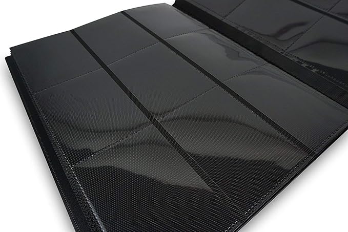 Vault X 9 Pocket Standard Strap Binder, Holds 360 Trading Cards in 20 Side-Loading Pages (Black)