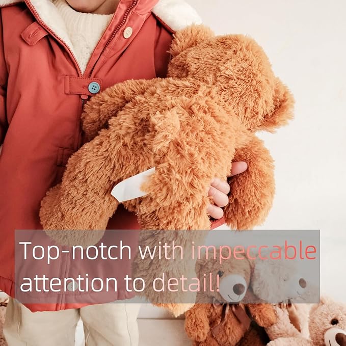 12 Pack Teddy Bears Bulk 13.5 inch Teddy Bear Stuffed Animal Baby Shower Bear Plush Gifts for Christmas Valentine's Day Mother's Day for Kids or Adults (6 Light & 6 Dark Brown)