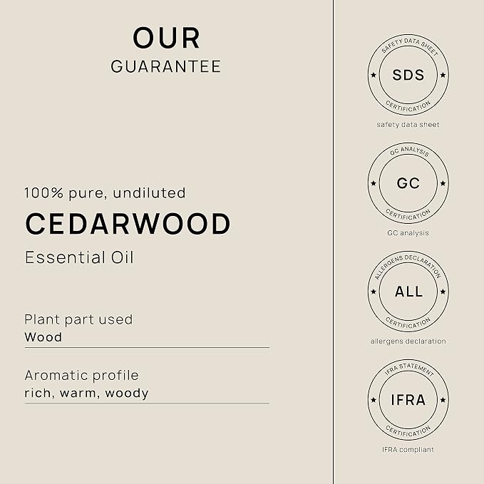VINEVIDA Cedarwood Himalayan Essential Oil 32 oz - Undiluted Cedarwood Oil 32 oz - Cedarwood Candle Oil Scent - DIY Candle Scents for Candlemaking - Bulk Essential Oil for Soap Making