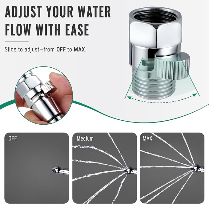 Shower Enema System with Water Control Valve and Silicone Nozzles for Deep Cleaning, Includes 100 Inches Hose for Men and Women