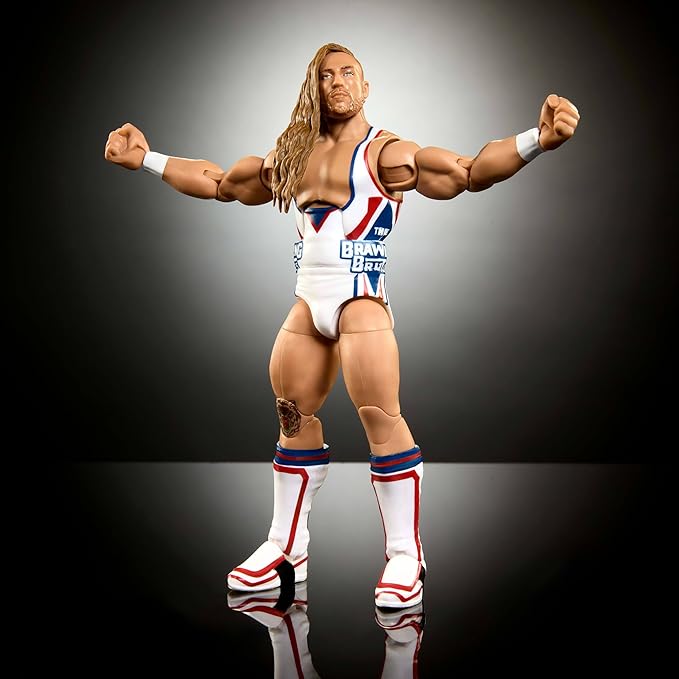 Mattel WWE Elite Action Figure & Accessories, Series #110 Butch 6-inch Collectible with 25 Articulation Points & Swappable Hands