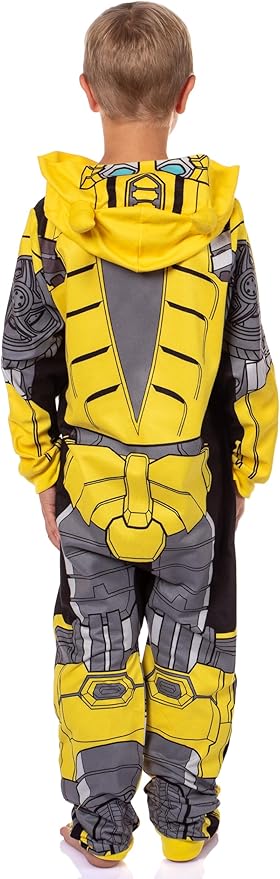 Transformers Boys' Retro Union Suit One Piece Pajama Outfit - Optimus Prime and Bumblebee Styles Available