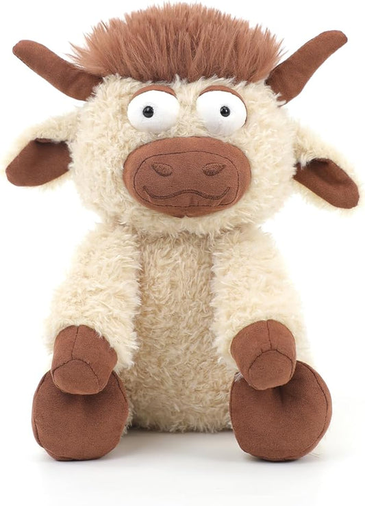RECUR Highland Cow Plush Stuffed Animals, Soft Plushie Toys 10 inches