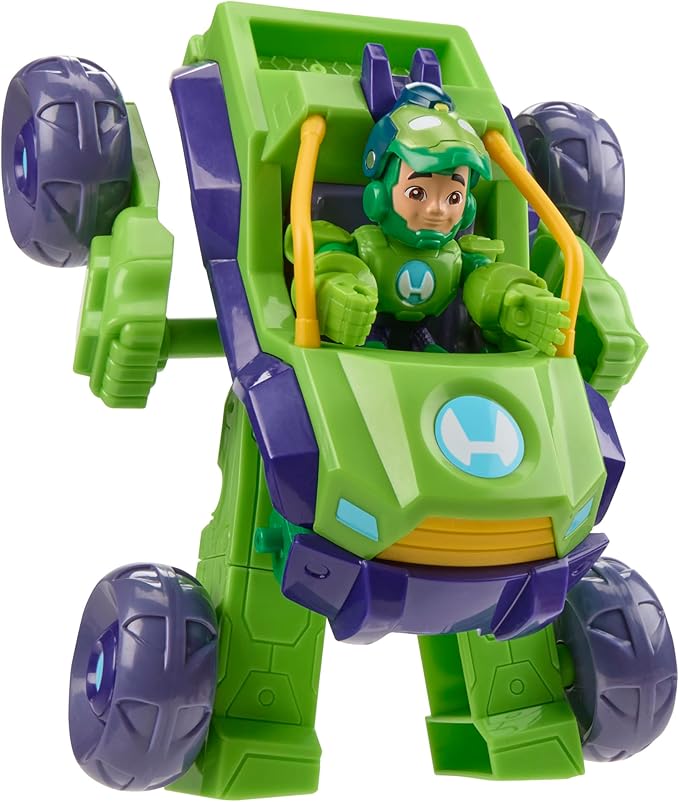 IRON MAN AND HIS AWESOME FRIENDS Marvel 2-in-1 Mech Suit & Vehicle, Action Figure & Toy Vehicle Set, 3-Inch-Scale Super Hero Toys, Ages 3+