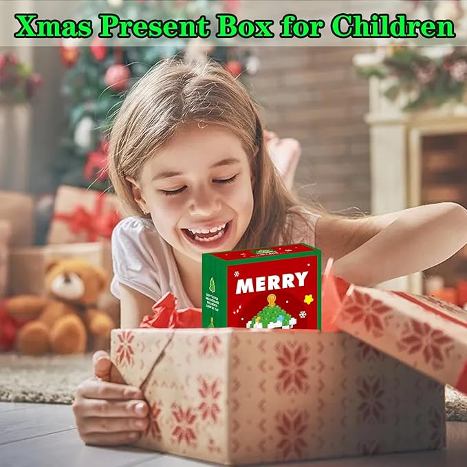 Christmas Building Blocks Compatible for Lego Christmas Tree Micro Blocks Stacking New Toys Holiday Present Box New Year Gifts for Kids Ages 6+ Boys and Girls(Tree)
