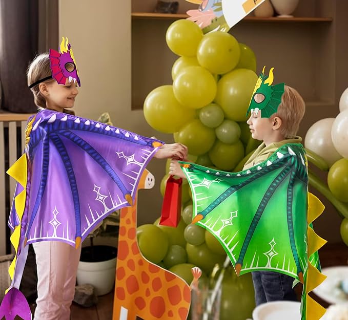 D.Q.Z Toddlers Dragon-Wings Costume for Kids Dinosaur Toys Gifts for 4 Years old Boys Girls Birthday Dress Up Party