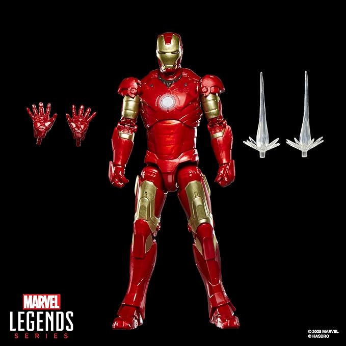 Marvel Legends Series Iron Man Mark III, Iron Man Movie Collectible 6-Inch Scale Action Figure Toy
