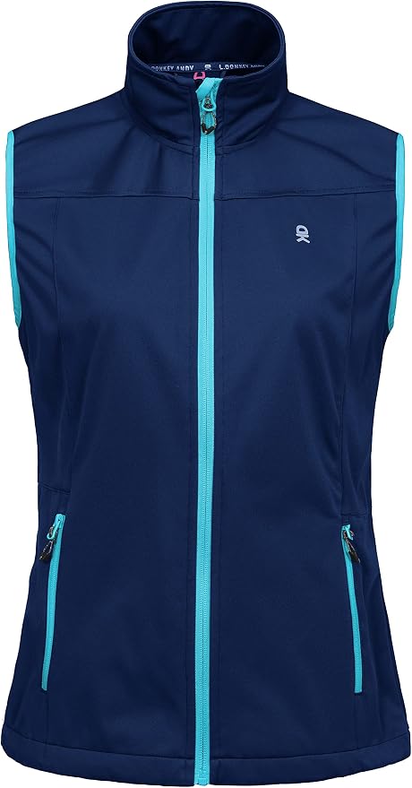 Little Donkey Andy Women's Lightweight Softshell Vest, Windproof Sleeveless Jacket for Running Hiking Travel