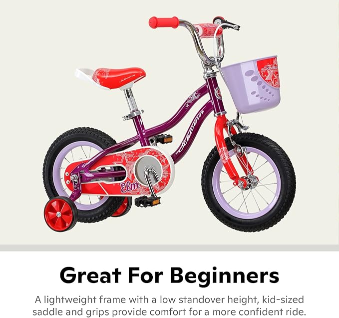 Schwinn Elm and Koen Bike or Balance Bike, 12-18 Inch Bike for Kids Ages 2-13, Black, Blue, Red, Teal, Pink or Purple, SmartStart Ergonomic Design, Adjustable Seat Grows with Child, Training Bicycle