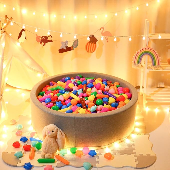 STARBOLO Ball Pit Balls for Toddlers - Colorful 100 Ball Pit Balls Crush Proof Plastic Toy Balls for Toddlers Ball Pits, Ball Pit Play Tent, Baby Pool Water Toys(Rainbow Colors)