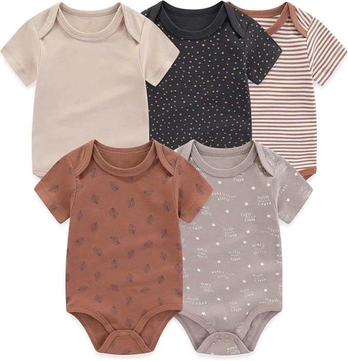 JELYLOVE Unisex Baby Boy Girl Bodysuits Sets 20 Pack Cotton Casual New Born Clothes Comfort Infant Outfit Essentials