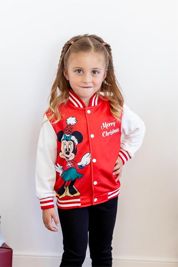 Disney Minnie Mickey Stitch Princess Frozen Marvel Jacket Lightweight Coat Button up Color Block Sweatshirt Sizes 2-14 Years