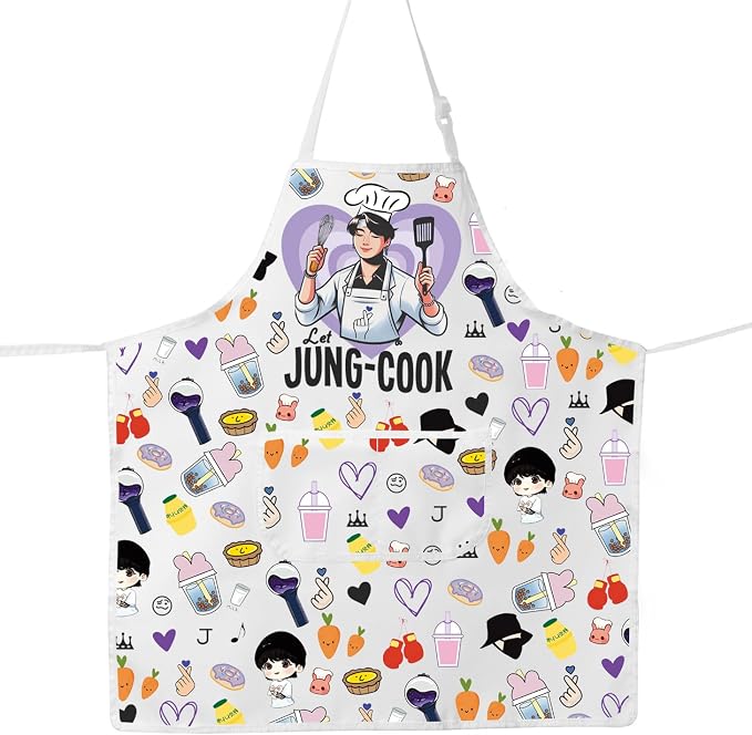 JNIAP Korean Group Kitchen Apron Korean Group Fans Gifts Korean Group Kitchen Gifts Korean Music Lover Gift
