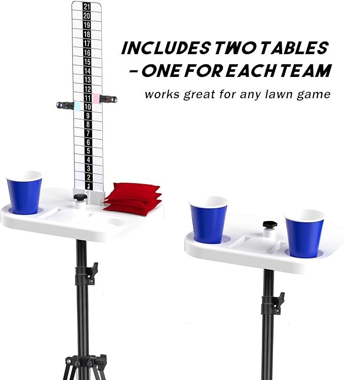 Cornhole Scoreboard 2 Sets Cornhole Score Keeper with Drink Holder Corn Hole Game Accessories for Outside, Yard Game