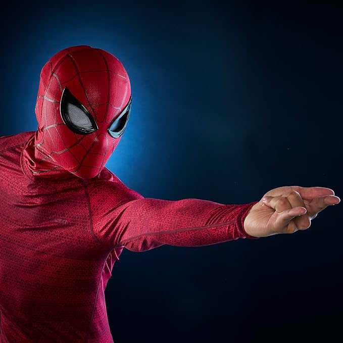 Spider-Man Marvel Legends Series Homecoming Electronic Expressive Mask, Premium Interactive Roleplay Gear for Adults