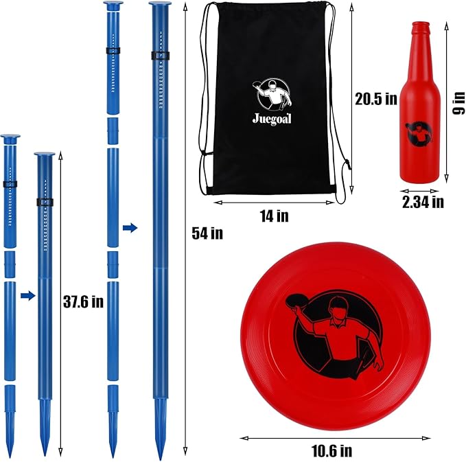 Juegoal Outdoor Flying Disc Game Set, Yard Games Set, Outside Fun Disc Toss Game for Beach Lawn Backyard Park Camping