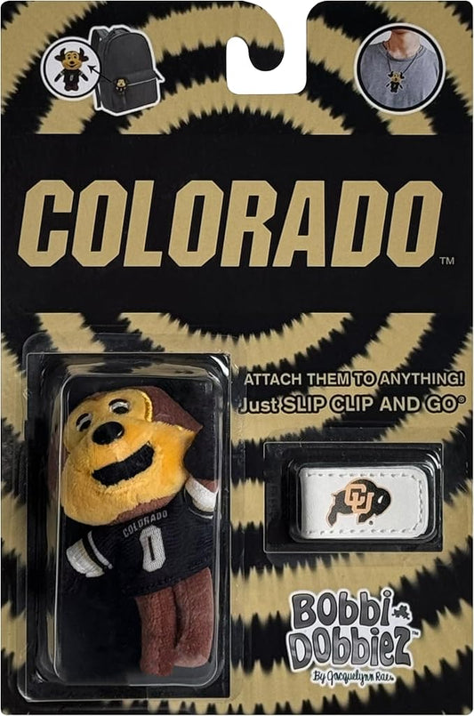 Bobbi-Dobbiez Attachable Plushie University of Colorado Chip Mascot – Attaches to Backpacks, Bags, Shoes, Water Bottles, and More