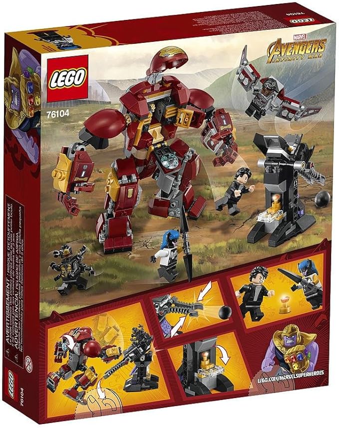 LEGO Marvel Super Heroes Avengers: Infinity War The Hulkbuster Smash-Up 76104 Building Kit features Proxima Midnight, Outrider, and Bruce Banner figures (375 Pieces)