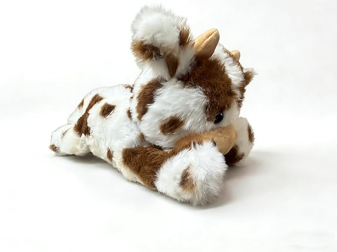 Cute Cow Plush Stuffed Animal Doll Toy 10 inch for Girls Boys One Pieces（Each one has a Different Pattern） (Cow pa bd Brown