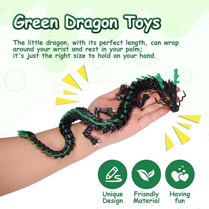 3D Printed Dragon Eggs, Glow in The Dark Fidget Toys for Kids & Adults, for Home Office Desk Decor (Black Dragon God, Pcs, 1)
