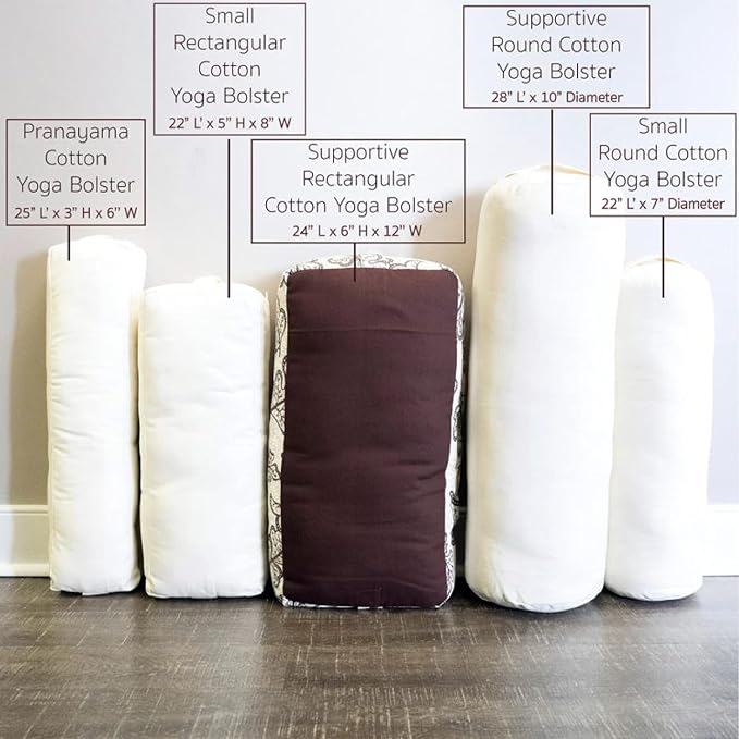 YogaDirect Supportive Round Cotton Yoga Bolster