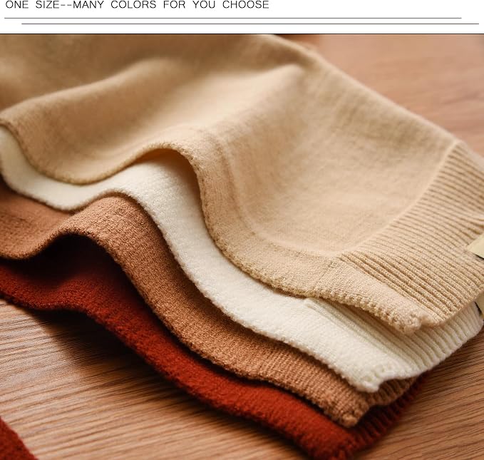 huablo Women's Fashion Knitted Shawl - Khaki Sweater Shawl for Air-Conditioned Rooms