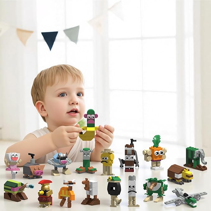 Italian Brain Rot Unique Cartoon CharactersMyth Qholve Italian Brain Rot Unique Cartoon Characters Building Blocks 18 in 1 Educational & Entertaining Gift Idea for Kids Teens & Adults Building Blocks
