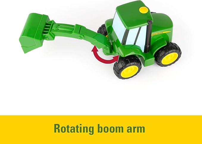 TOMY John Deere Lights & Sounds Farmin' Friends Hauling Set - Includes Toy Truck and Backhoe Tractor Toy for Indoor and Outdoor Play - Preschool Toys Ages 18 Months and Up