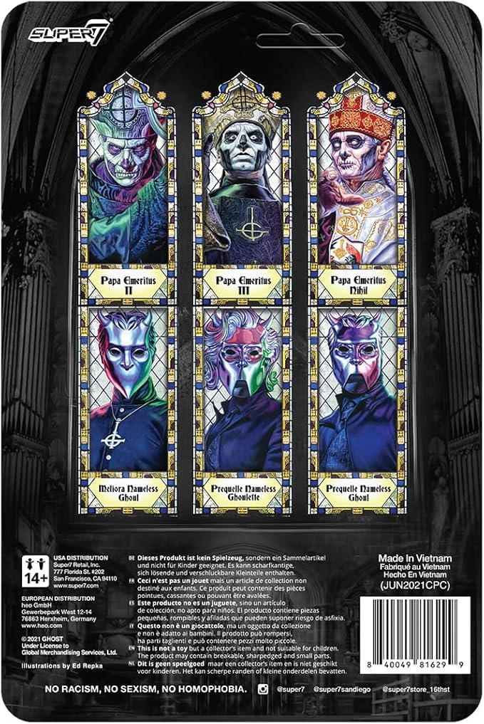 Super7 Ghost Prequelle Nameless Ghoulette Reaction Figure - 3.75" Ghost Action Figure with Accessories Heavy Metal Collectibles and Retro Toys