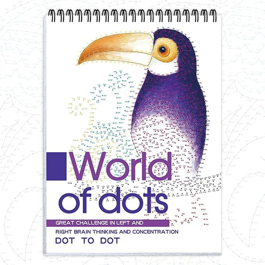 Dot-to-Dot Books for Adults: 30 Easy Dot to Dot Patterns for Stress Relief - Flow Art Dot Book, Spiral Bound, Single-Sided Print, Dots Art Gift for Women