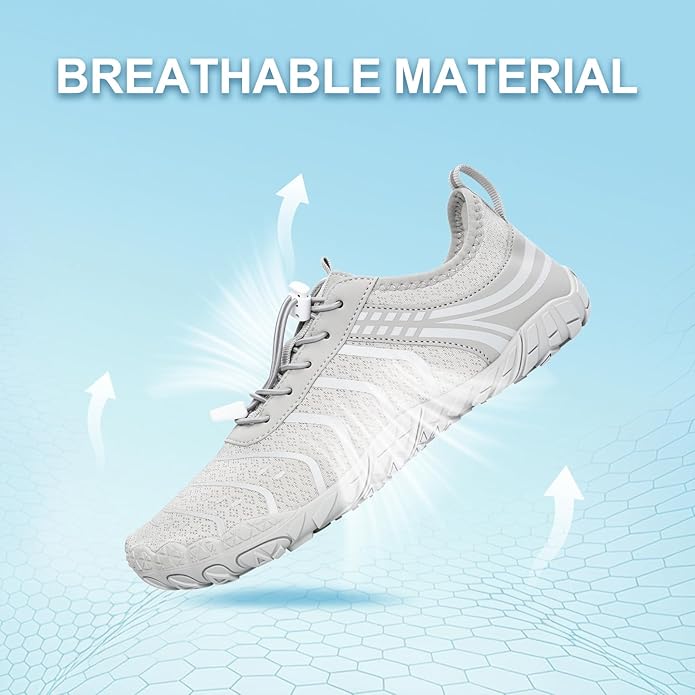 Barefoot Shoes for Women & Men, Grounded Walking Hiking Barefoot Shoes, Wide Toe Box Non-Slip Water Athletic Footwear, Comfortable Vitality Barefoot Footwear, Trail Running Sneakers Unisex