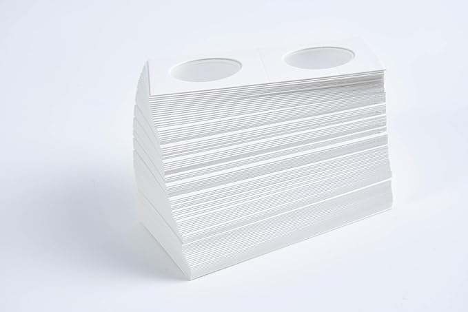 Boen 300Pcs 35mm/(1.37 Inch) Coin Holders for Colletors The Coin Collection Supplies Coin Cardboard Coin Flips for Coin Collection