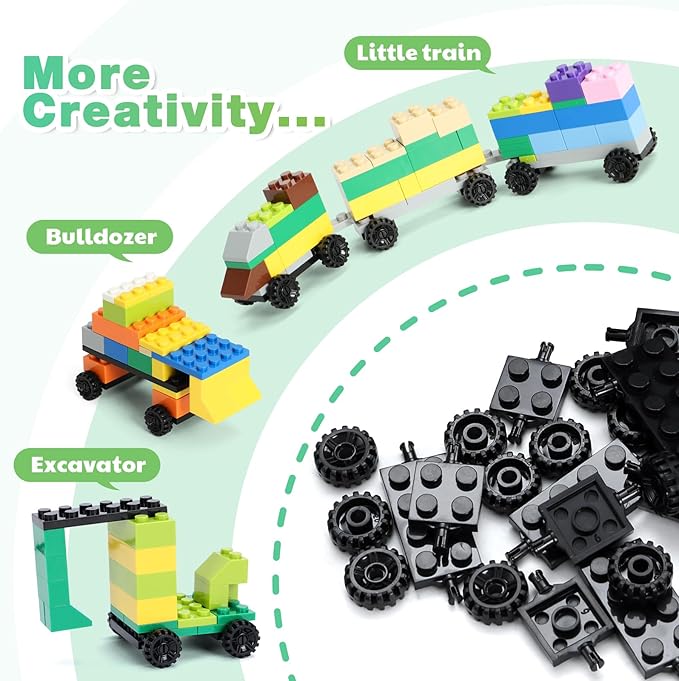 Lekebaby 1546 Pieces Classic Building Blocks Creative Bulk Building Bricks Sets, Compatible with All Major Brands, Educational Toy for Boys Girls 6 Years Old and Up