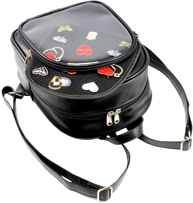 CHERRY SAUCE Kawaii Backpack PU Leather Ita Bag Aesthetic Cute Purse Pin Display