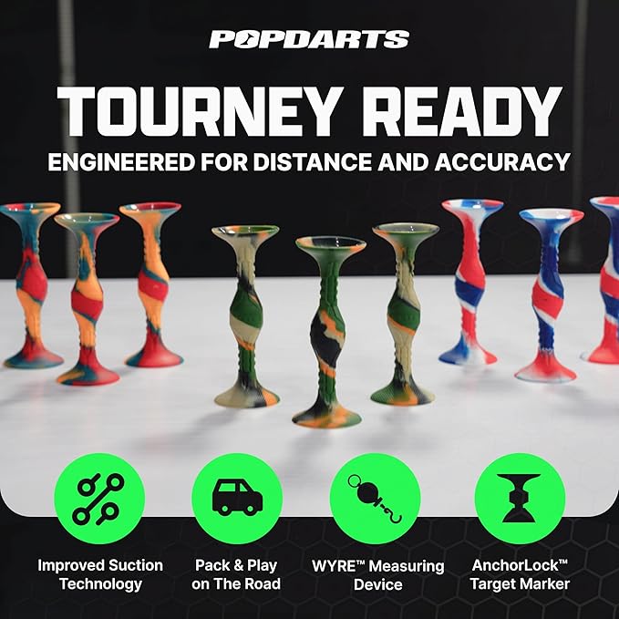 Popdarts Elite Patriot Three Pack – Choose Your Colorway, Show Your Style, Dominate Every Match. Larger & Heavier Design for Ultimate Precision & Control – American League Tournament Approved